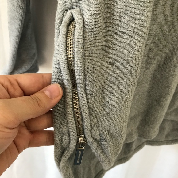 Micheal micheal kors gray long sleeve  sweater size medium Zipper sides - Picture 4 of 11